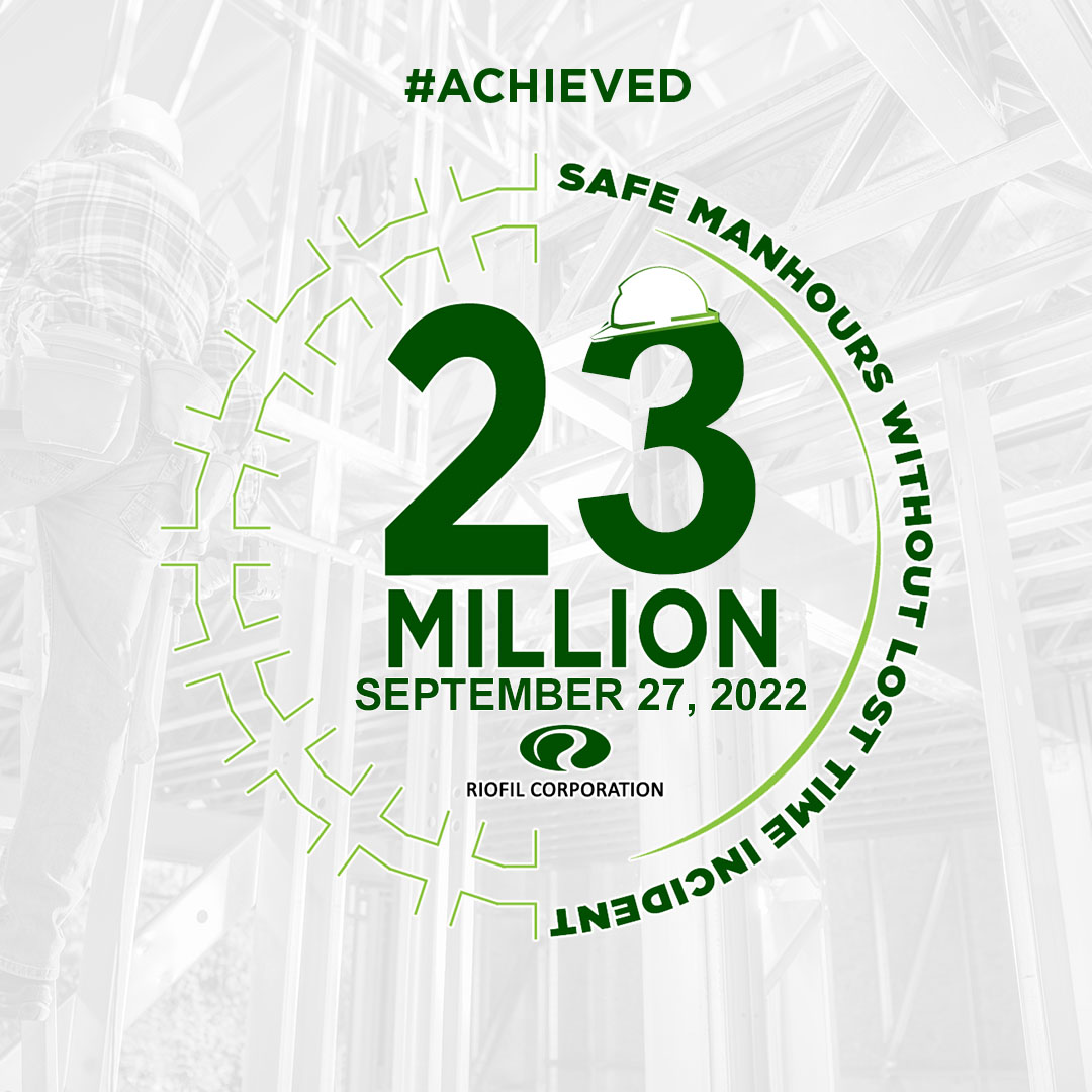 23 MILLION SAFE MANHOURS WITHOUT INCIDENT
